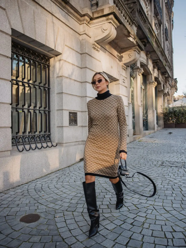 Scripta Vestido Malha