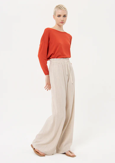 Fracomina palazzo pants with lurex