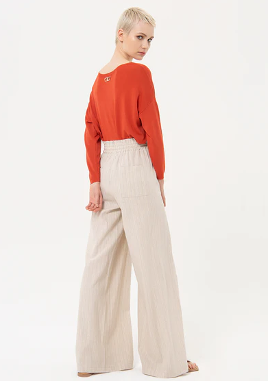 Fracomina palazzo pants with lurex