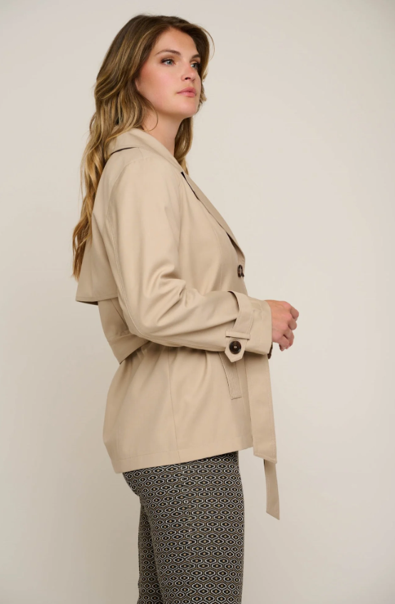 Short Rino and Pelle Trench Coat
