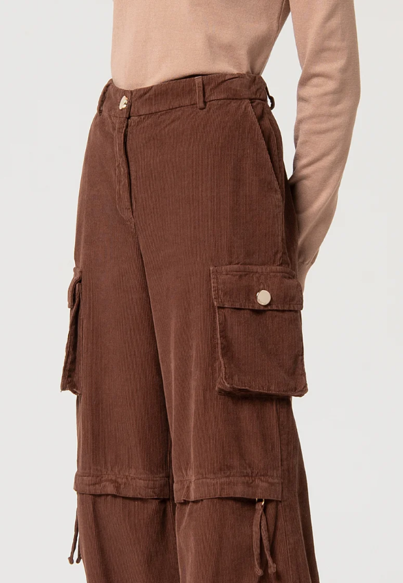 Fracomina corduroy cargo pants