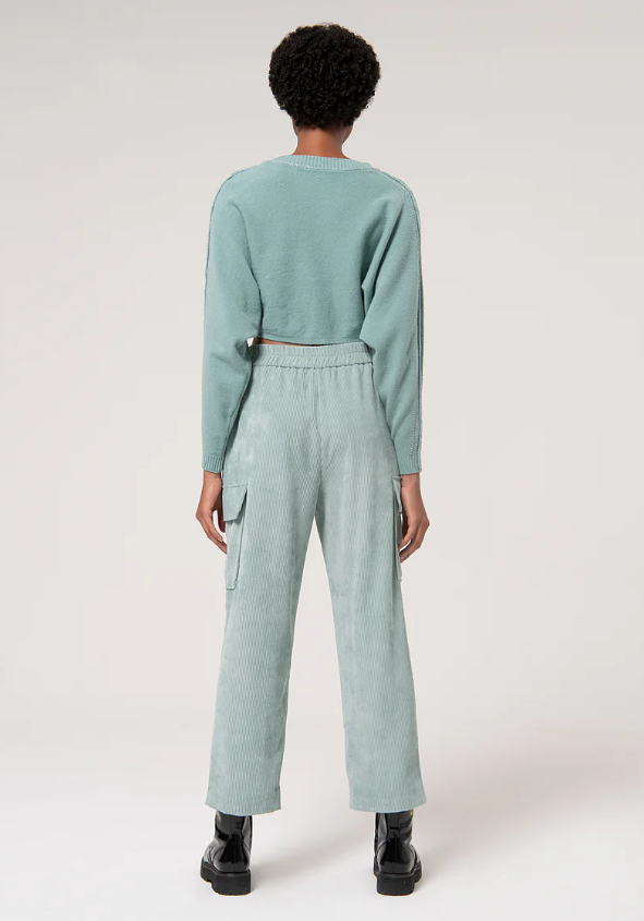 Fracomina calça veludo cotlê cargo