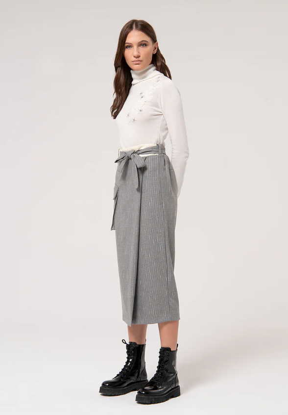 Fracomina Saia risca giz