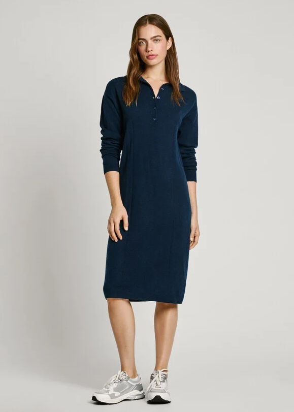 Pepe Jeans Vestido Malha Haddi - vista frontal