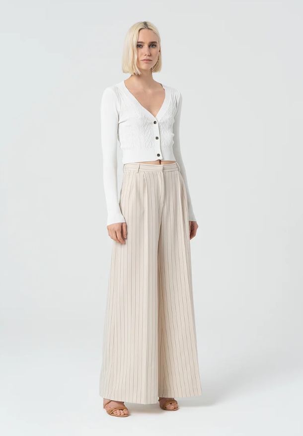 Fracomina Striped Palazzo Pants