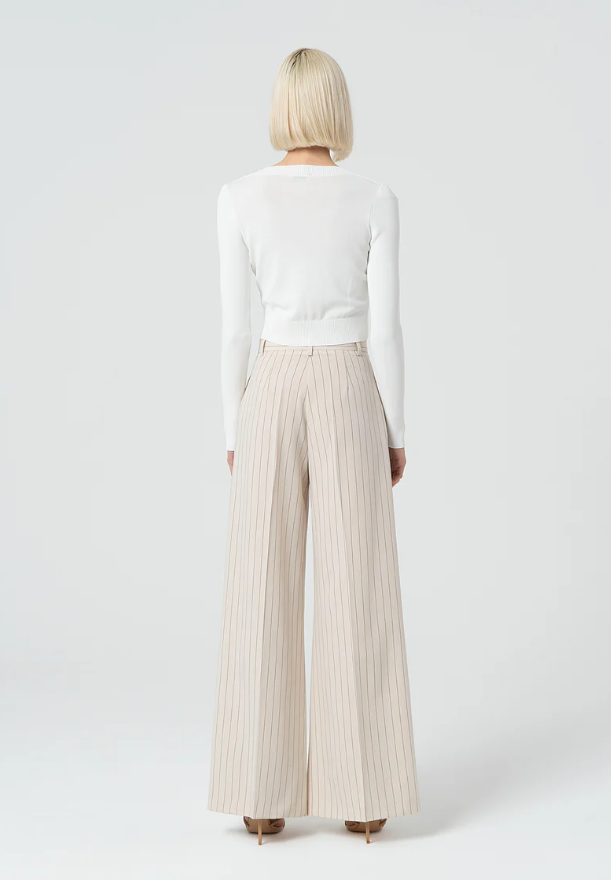 Fracomina Striped Palazzo Pants