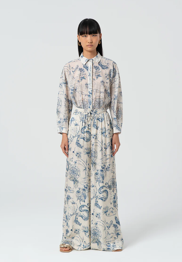 Fracomina Calça Palazzo estampada