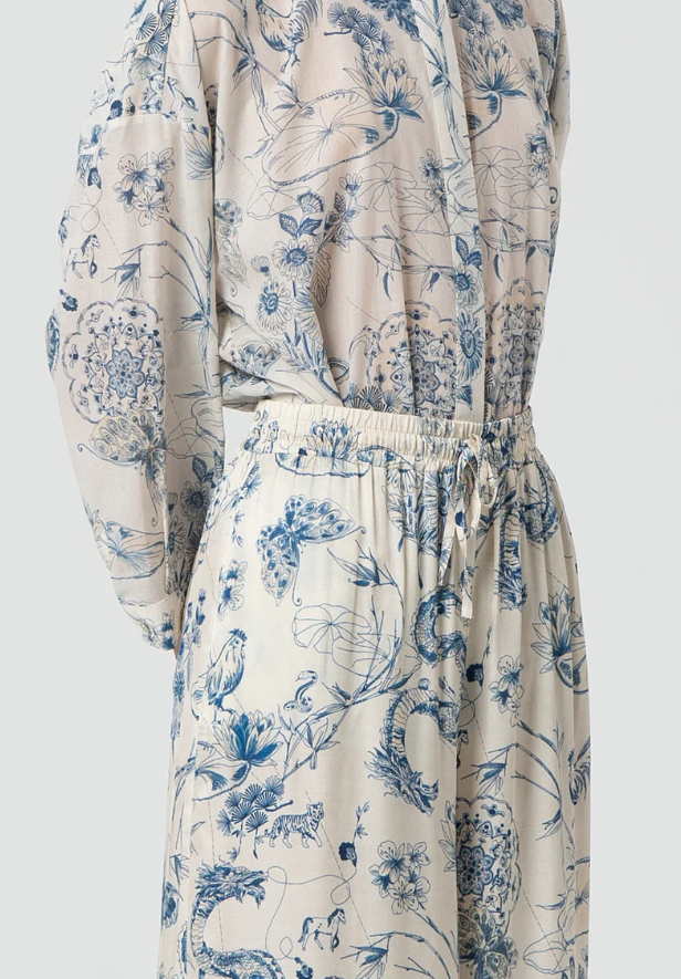 Fracomina Calça Palazzo estampada