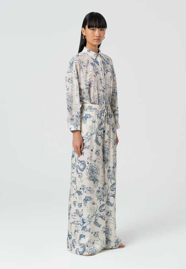 Fracomina Calça Palazzo estampada