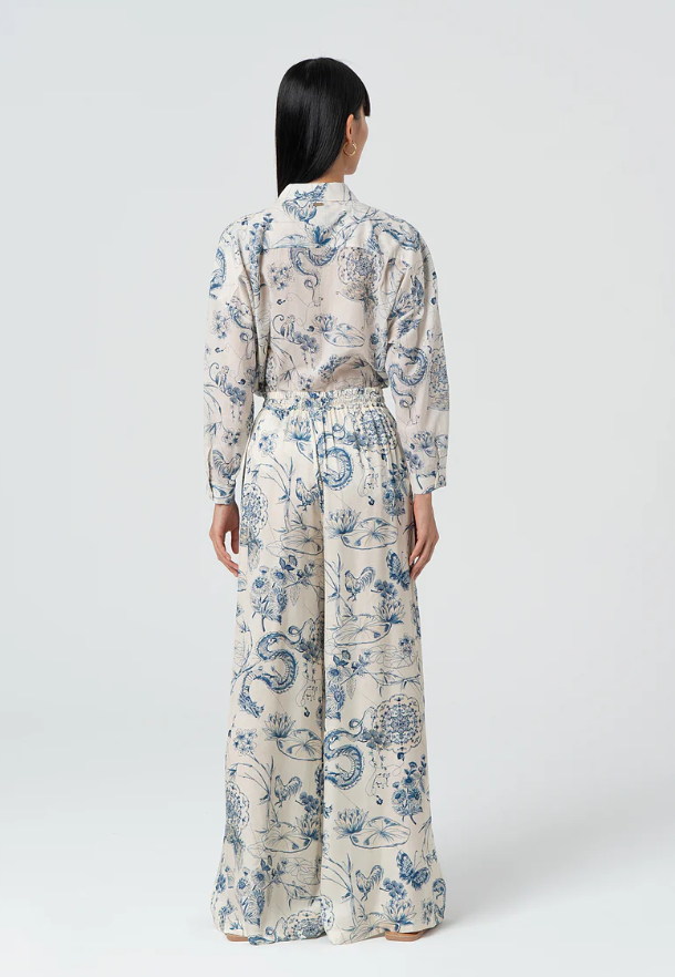 Fracomina Calça Palazzo estampada