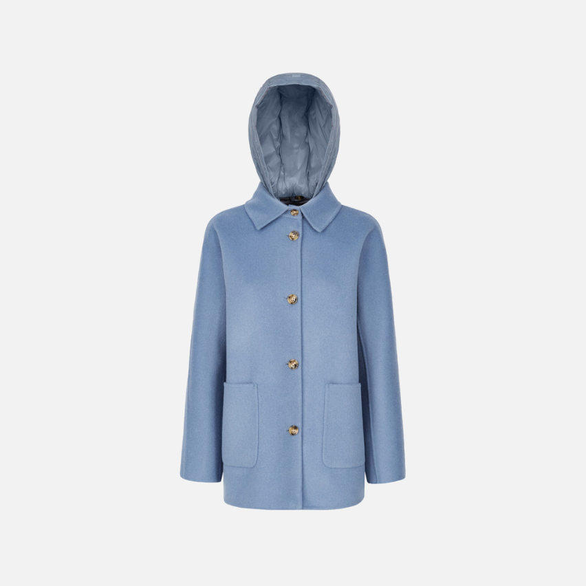 Geox Casaco Médio com Capuz Almofadado Removível