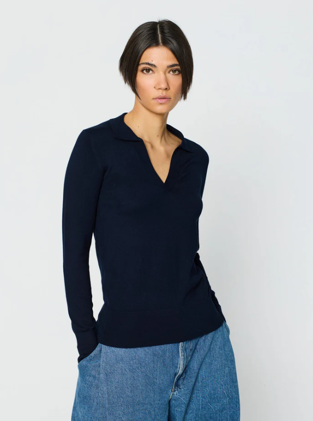 Escorpion Camisola de Malha com Gola Polo em V