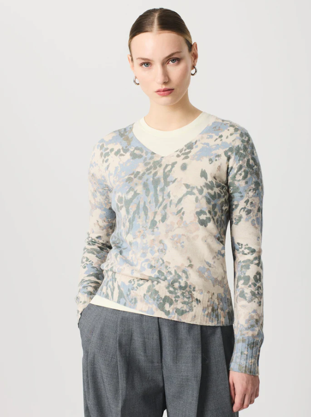 Escorpion – Camisola de Malha Estampada Decote em V