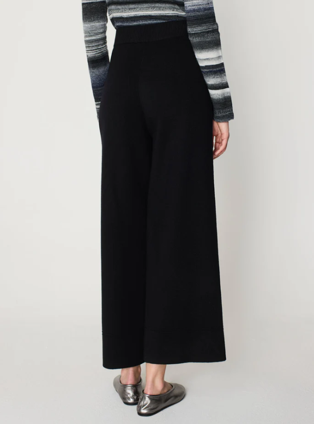 Escorpion Calças de Malha Pretas com Cintura Elástica