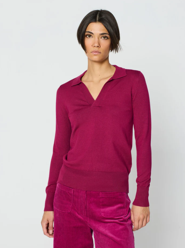 Escorpion Camisola de Malha com Gola Polo em V