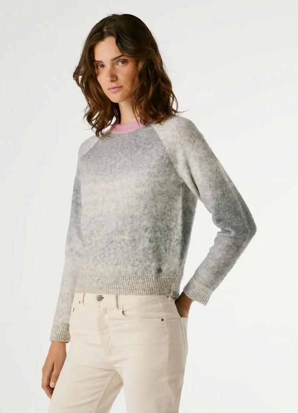 Pepe Jeans Camisola Chantal em Malha — Gola Contraste