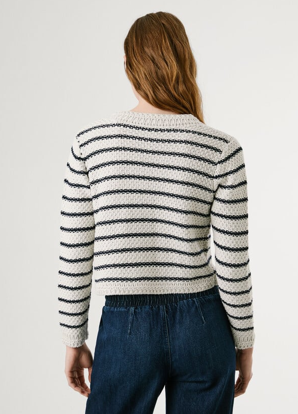 Pepe Jeans Cardigan às riscas com botões