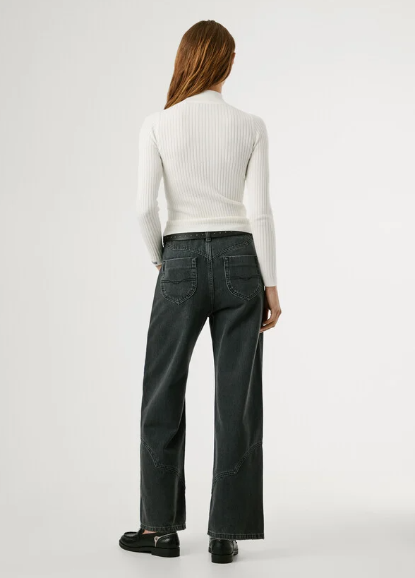 Pepe Jeans Camisola Canelada Gola Mandarim