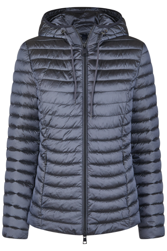 Casaco Acolchoado Barbara Lebek com Capuz Azul Denim