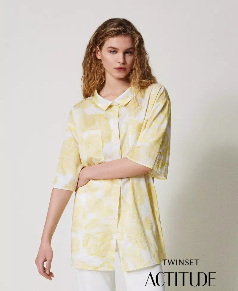 Actitude Camisa Estampada oversize