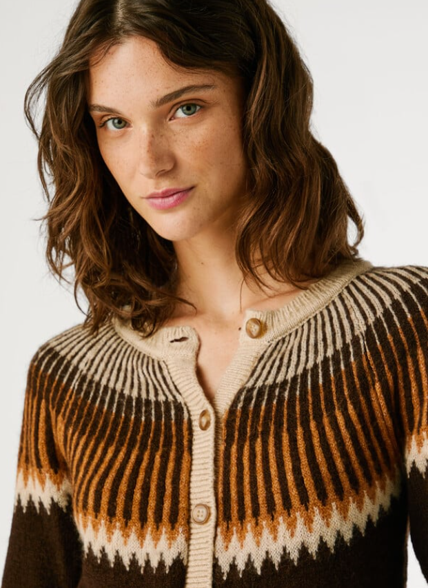 Pepe Jeans Casaco Malha Fairisle