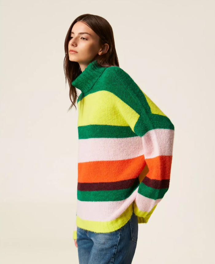 Actitude Malha Riscas gola alta