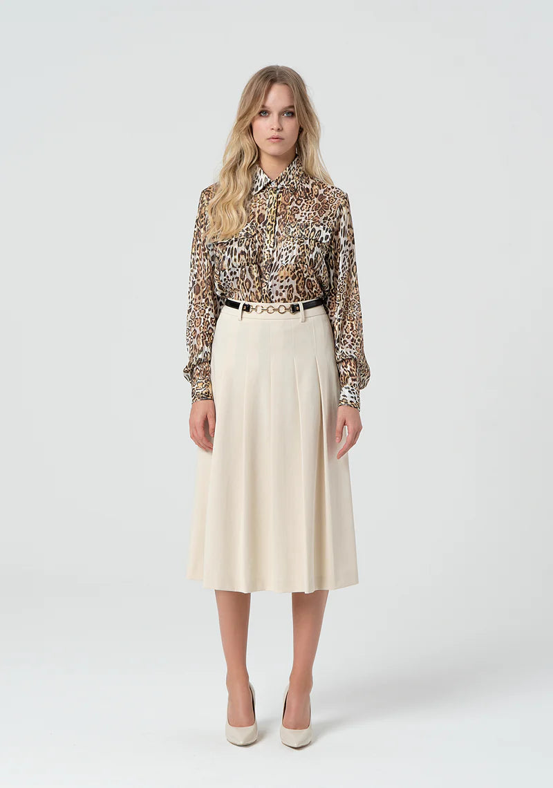 Fracomina Saia Midi Pregas