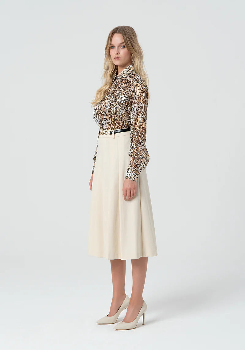 Fracomina Saia Midi Pregas