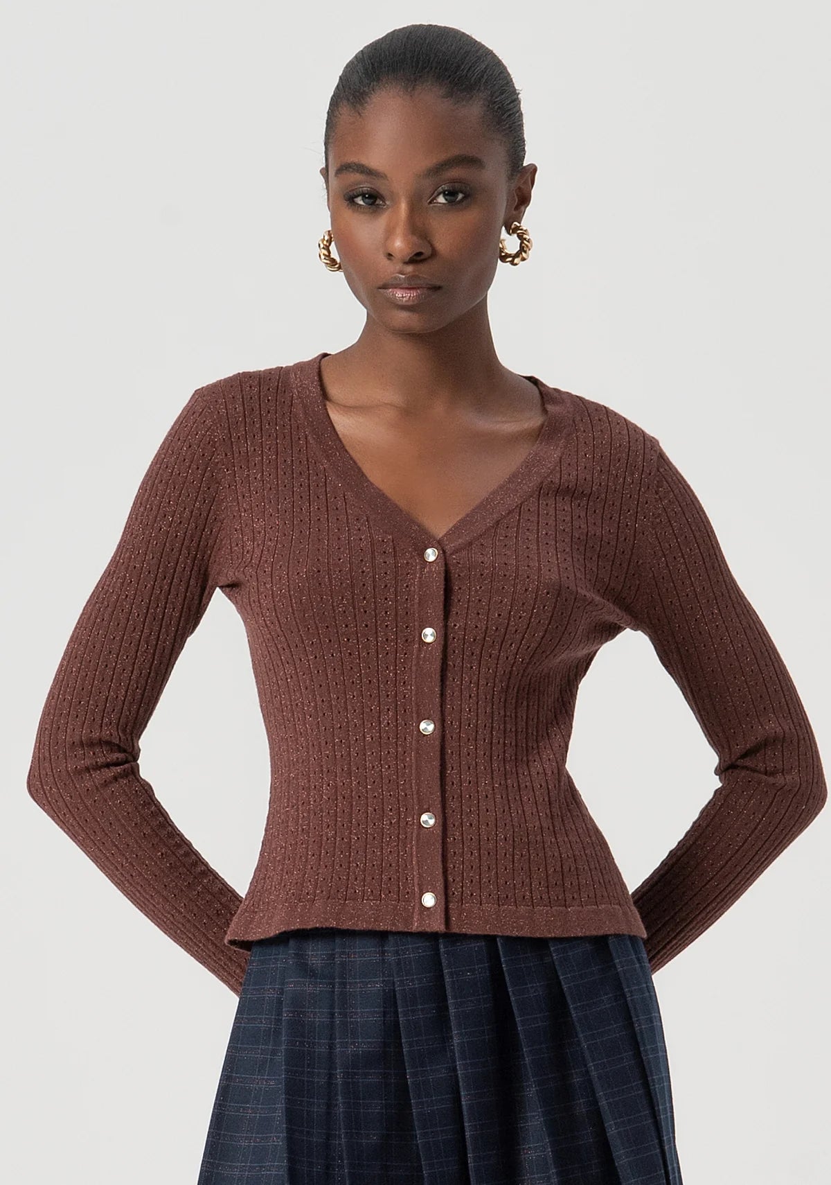 Fracomina Cardigan Com Lurex