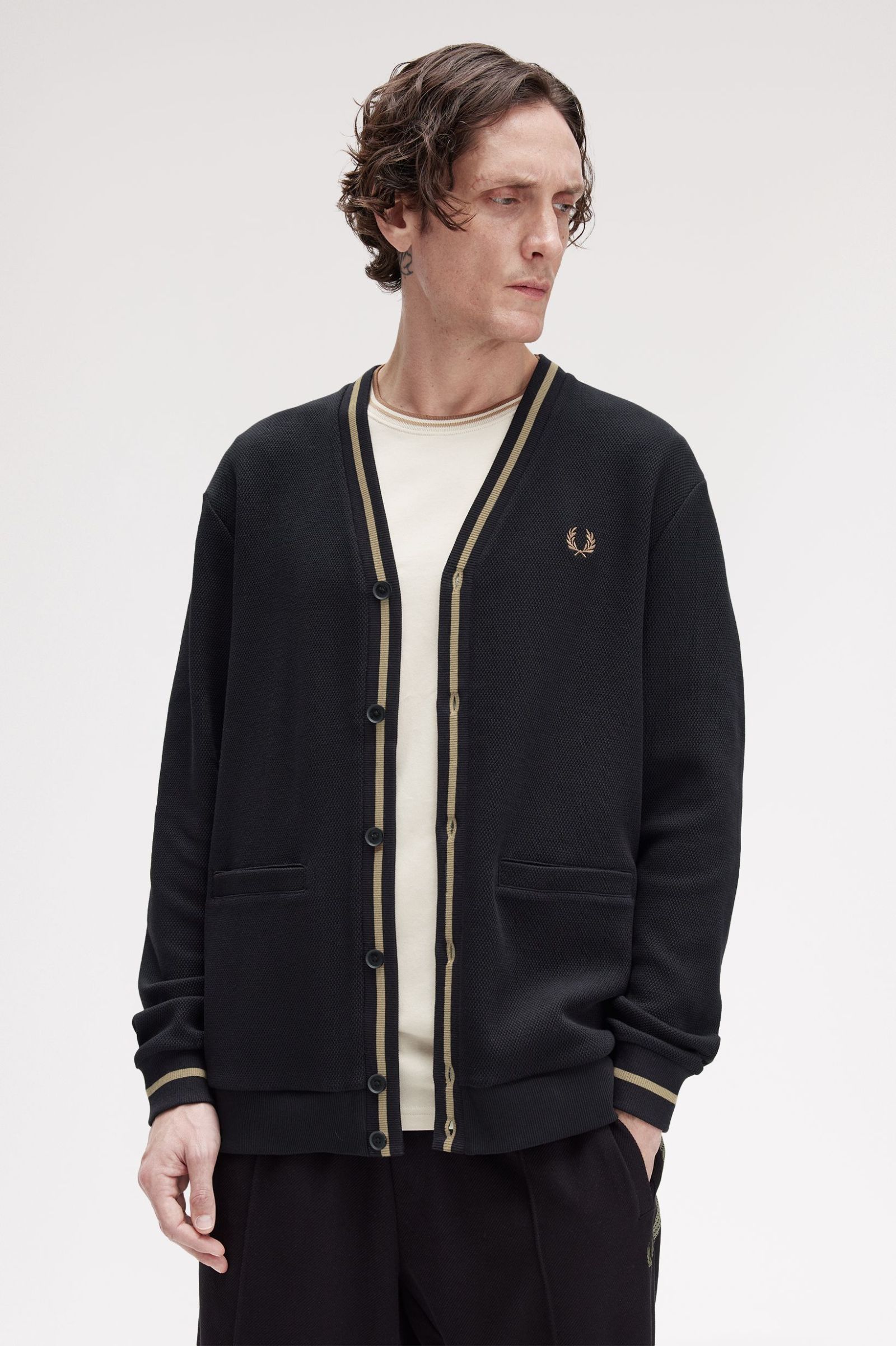 Casaco de Malha Fred Perry em Piqué de Algodão