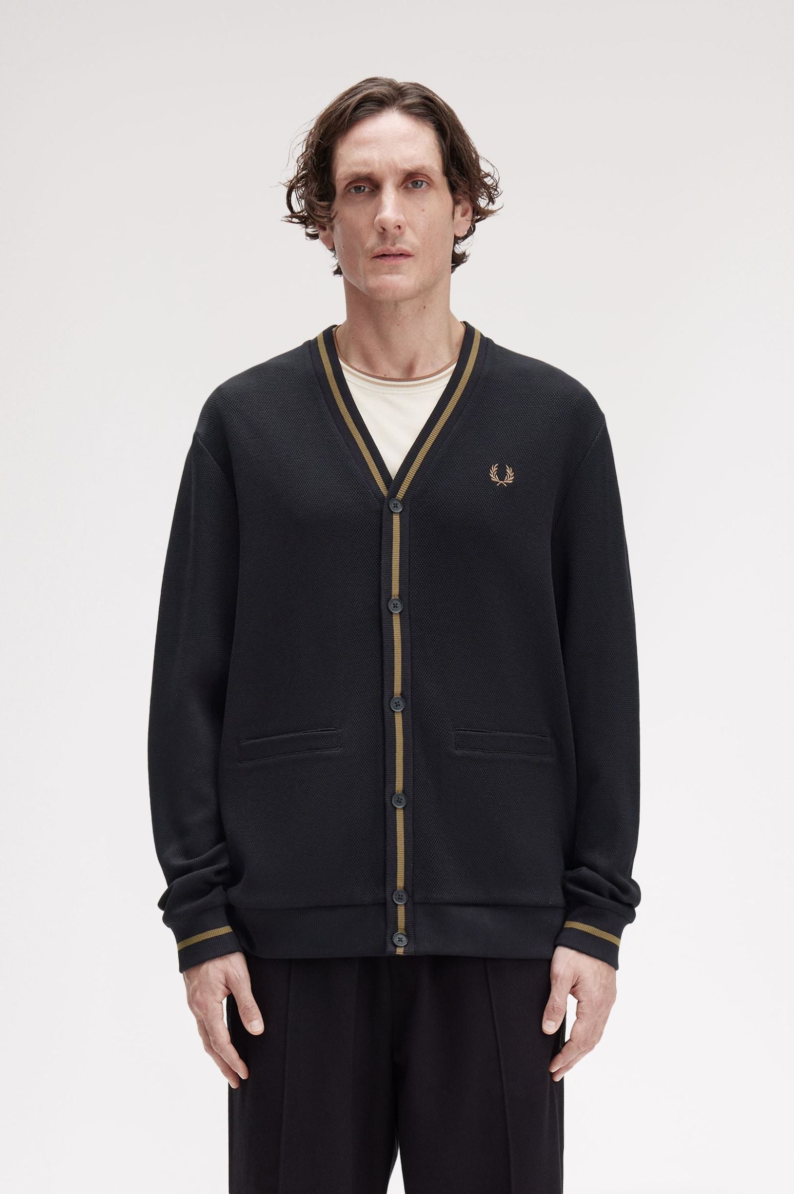 Casaco de Malha Fred Perry em Piqué de Algodão