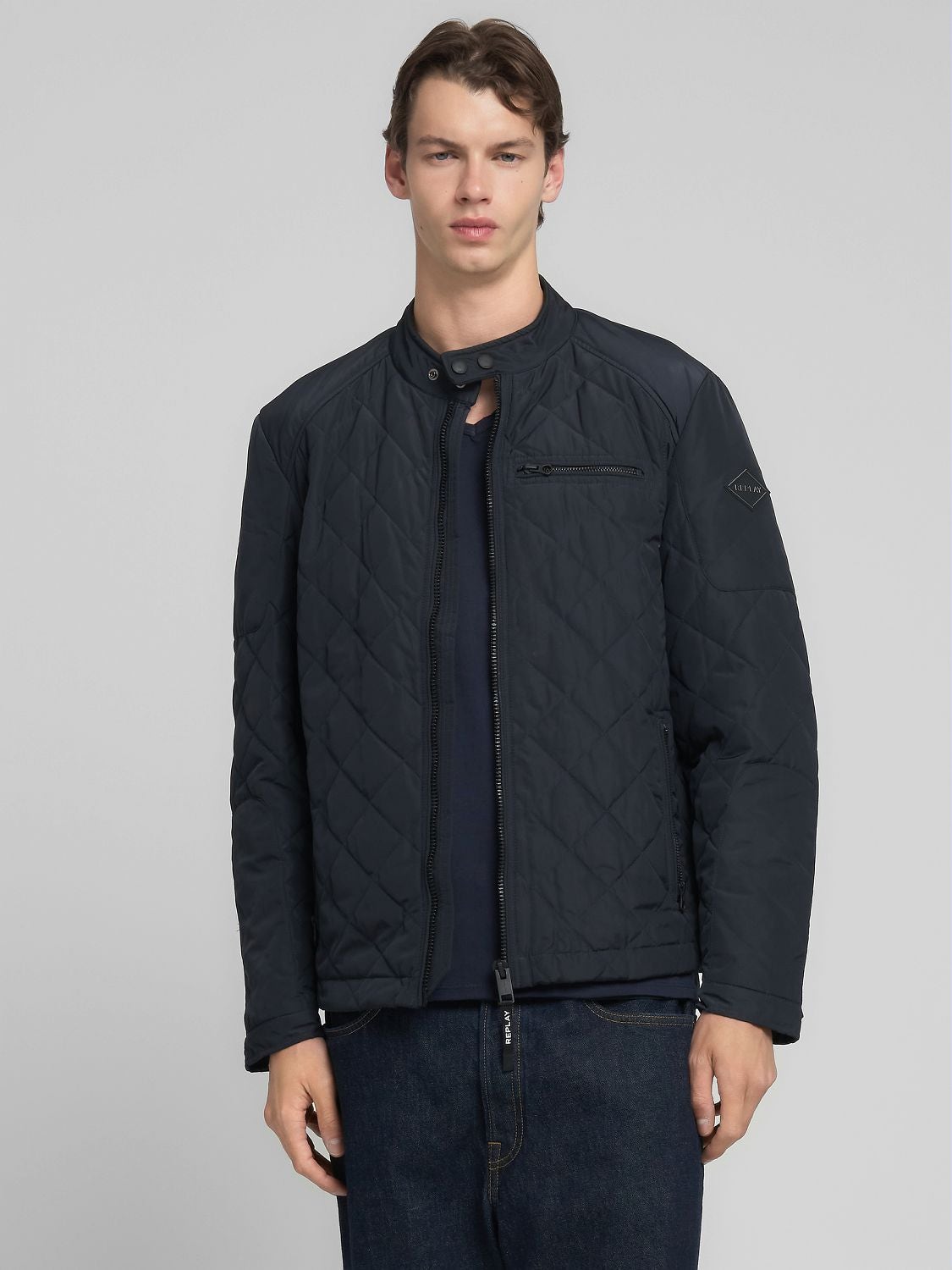 Blusão Replay impermeável com losangos