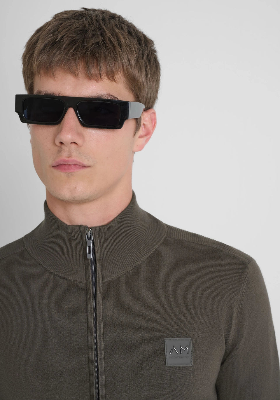 Blusão Antony Morato em Malha de Viscose Slim com Zíper