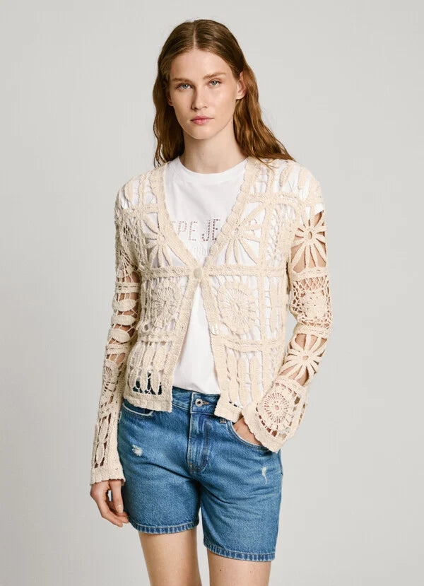 Pepe Jeans Casaco Malha - detalhe