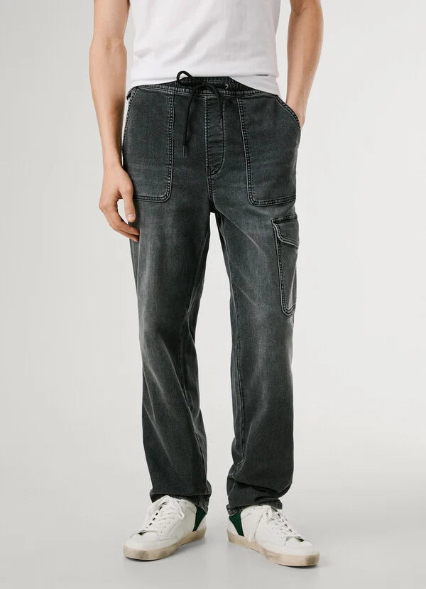 Calças Cargo Pepe Jeans preto - vista frontal