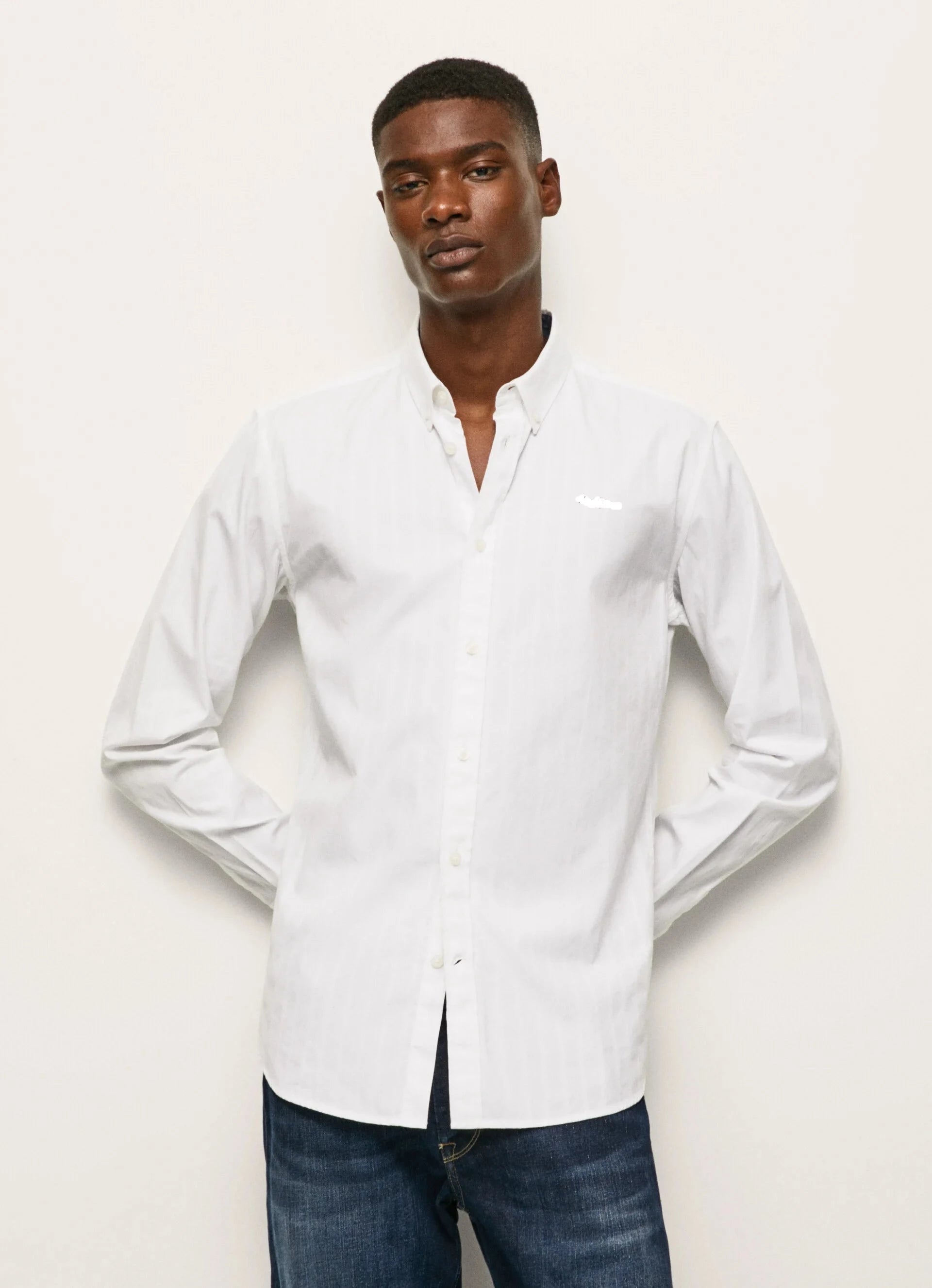 Camisa Pepe Jeans Manga Comprida branco - vista frontal