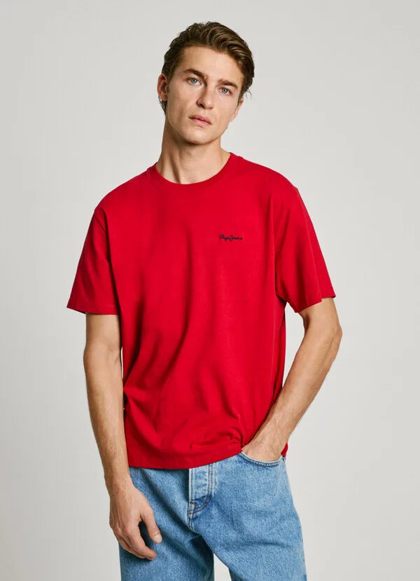 T-shirt Pepe Jeans com Logo vermelho 12 - vista frontal