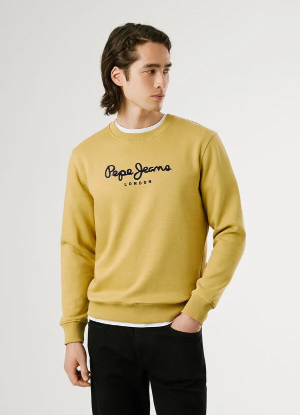 Sweatshirt Pepe Jeans Logo Bordado - Regular Fit amarela 3 - vista frontal