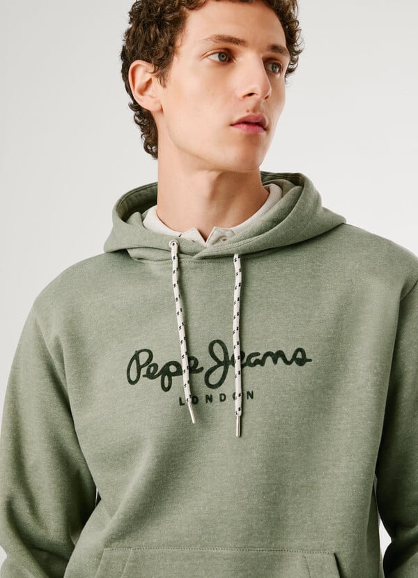 Hoodie Pepe Jeans com Capuz - Logo Estampado - detalhe