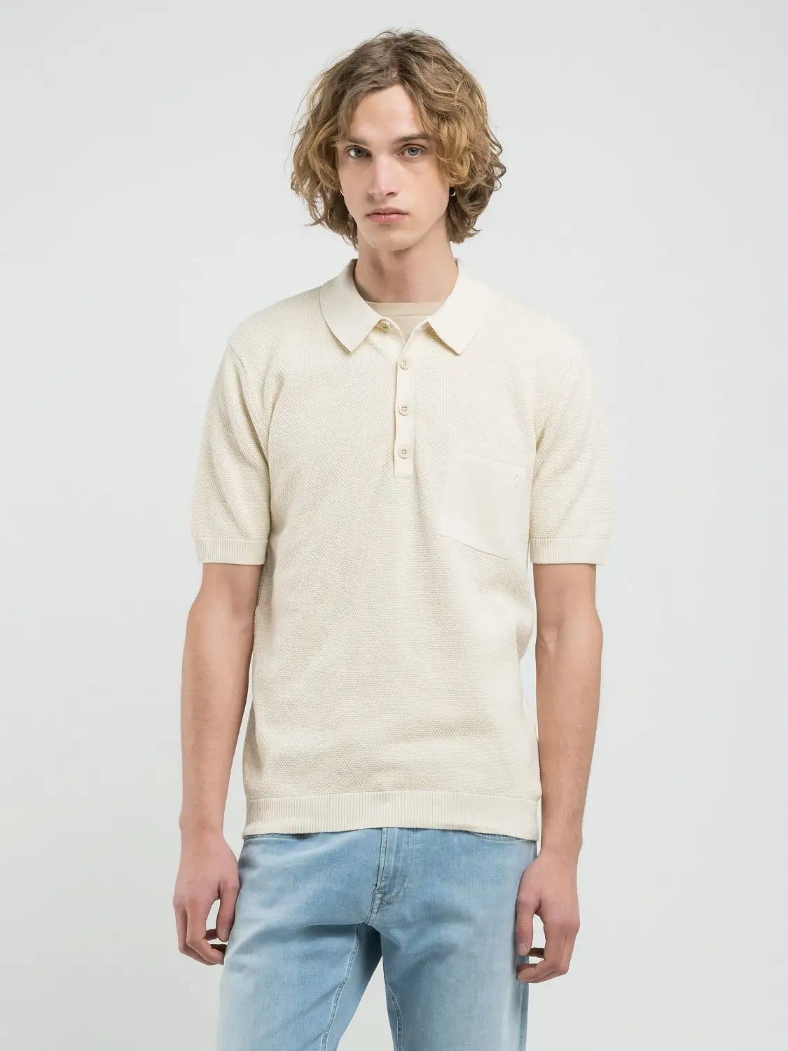 Replay knit polo shirt