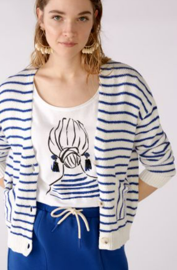 Ouí Striped Knit Jacket 