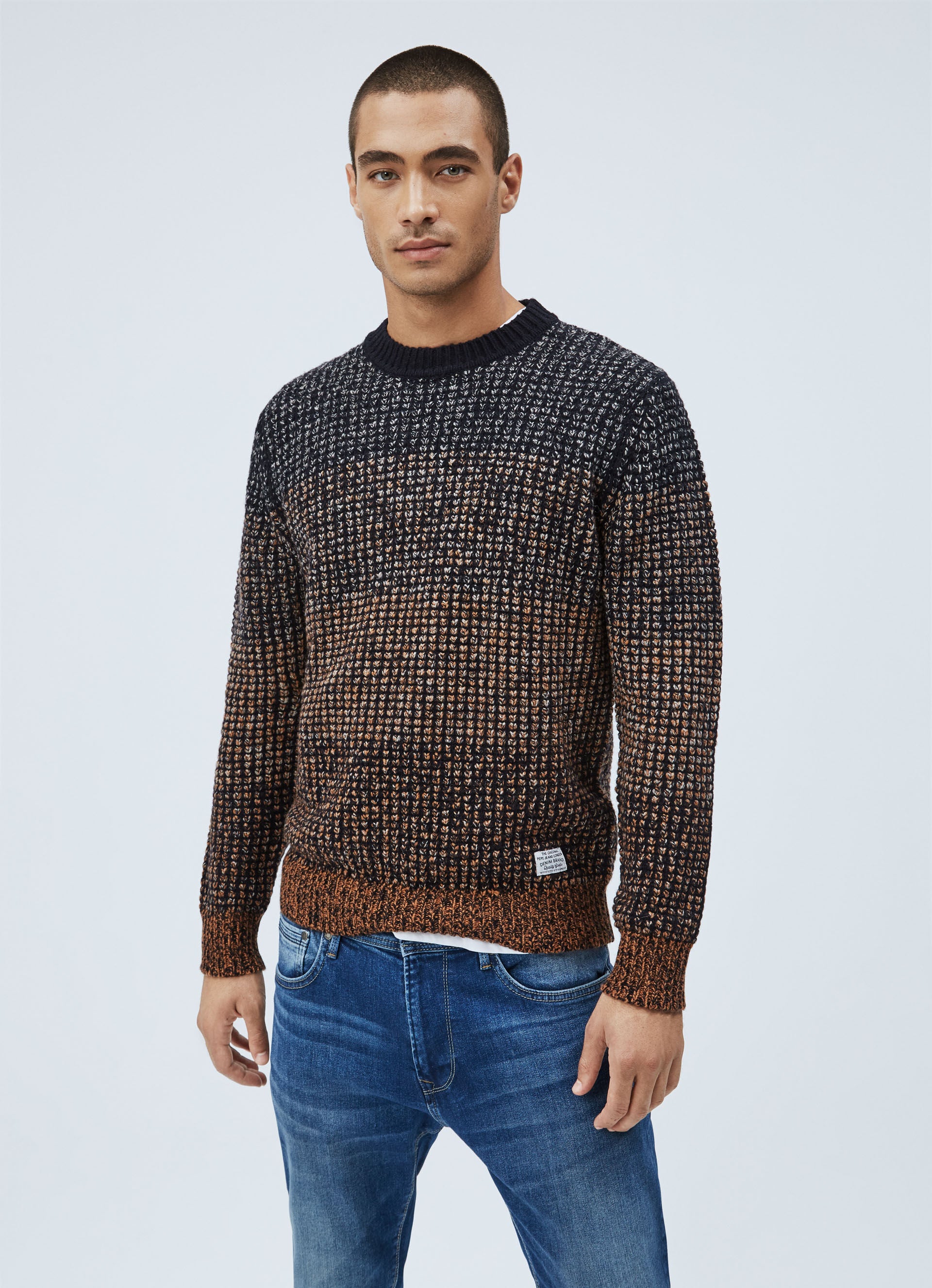 Camisola de Malha Pepe Jeans azul/amarelo - vista frontal